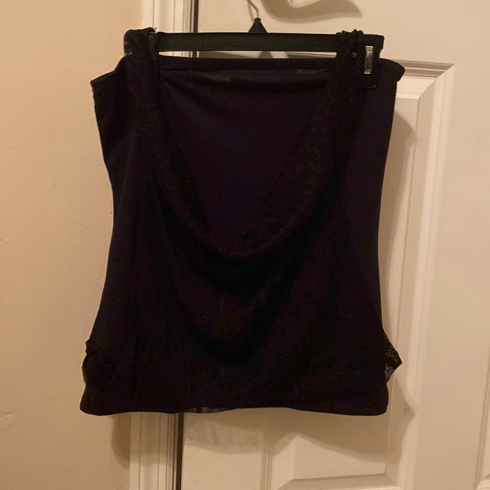 Lace back top